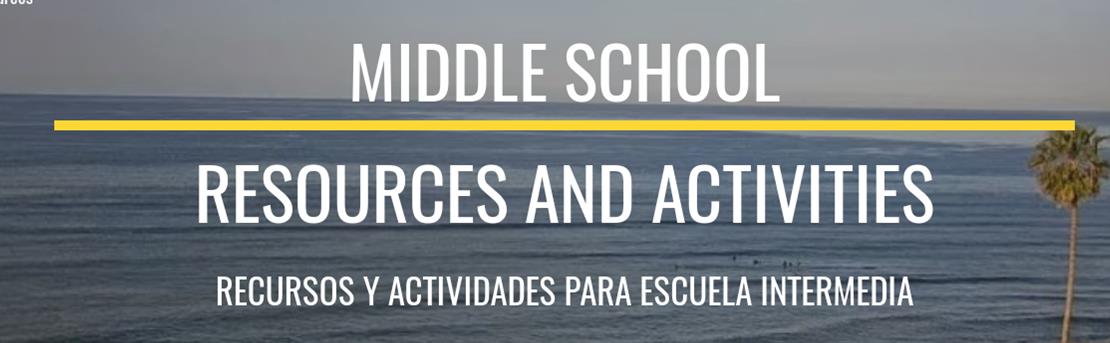 middle school resources and activities
